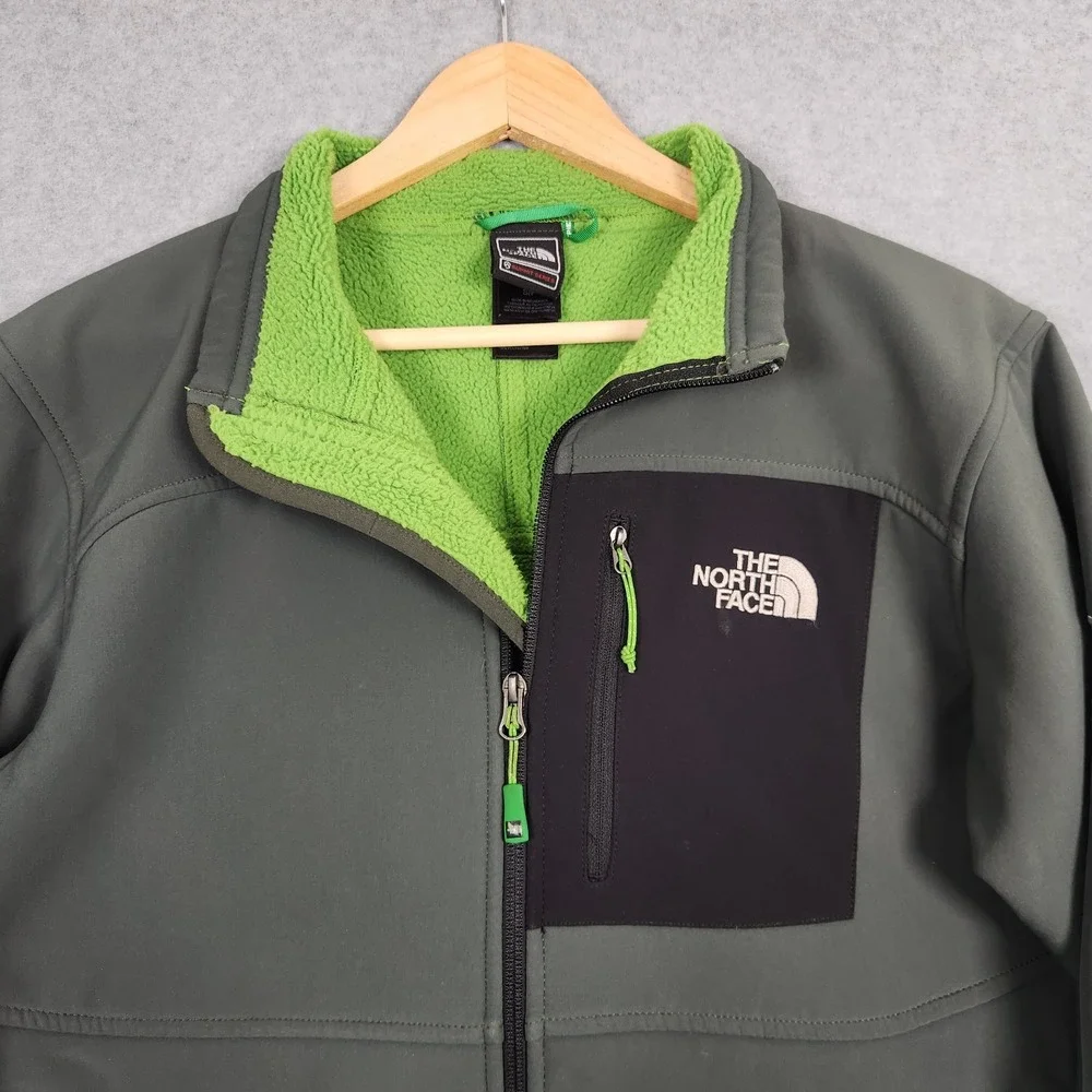 The North Face Softshell Jacket Mens Small Green Apex Risor Summit Series Lined